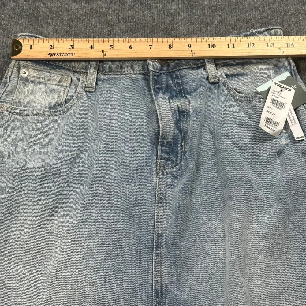 NWT RSQ Low‎ Rise Denim Maxi Skirt Size 27 Medium Wash